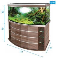 Аквариум Биодизайн Altum Panoramic 450, 450 л, 151x61x63 см