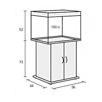 Аквариум Биодизайн Риф 100, 100 л, 56x44x52 см, золотой орех