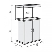 Аквариум Биодизайн Риф 80, 82 л, 71x33x46 см, белёный дуб
