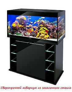 Аквариум Биодизайн Crystal 145, 143 л, 81x38x53 см, черный