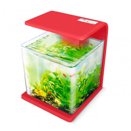 Аквариум 30 л прямоугольный + фильтр RP-200, красный