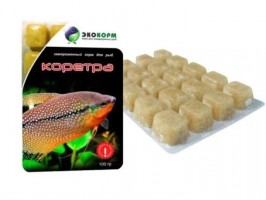 Замороженный корм для рыб «Экокорм» Коретра , блистер 100г
