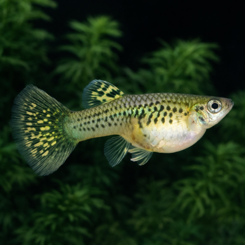 Гуппи Самки Кобра Зеленая