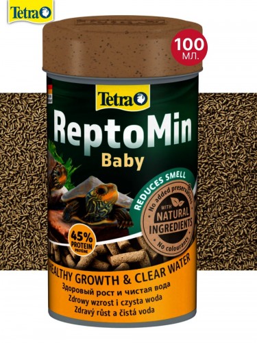 Reptomin Baby 100мл - Корм В Гранулах Для Молоди Водных Черепах