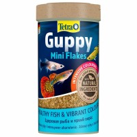 Tetra Guppy, 100 мл — корм для гуппи, пецилий, меченосцев и других живородящих пецилиевых рыб в хлопьях