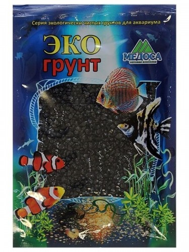 Цветная Мраморная Крошка 2-5 Мм Черная (Блестящая) 3,5 Кг