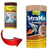TetraMin Granulat, 250 мл / 100 г — корм для всех видов рыб в гранулах