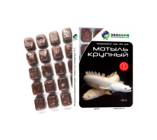 Замороженный корм для рыб «Экокорм» Мотыль крупный, блистер 100г