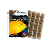 Замороженный корм для рыб «Экокорм» Мясо белых рыб, блистер 100г